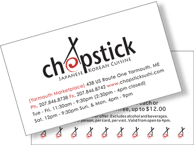 Chopstick Business Card design
